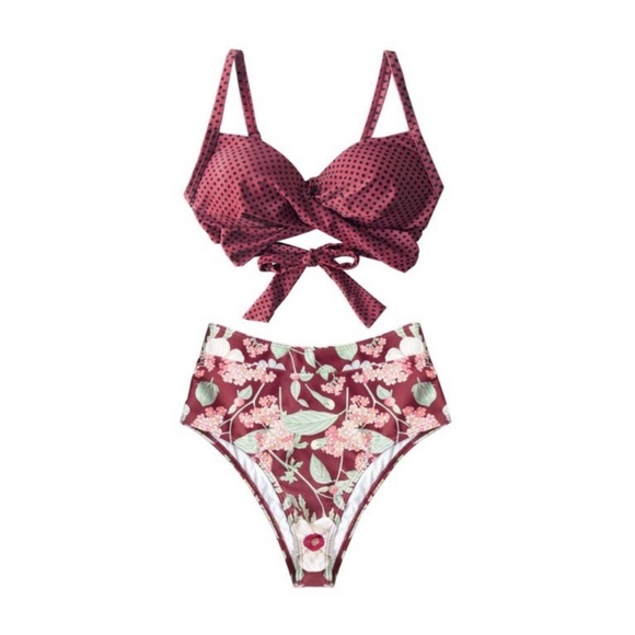 Cupshe floral print high waisted bottoms - Picture 3 of 8